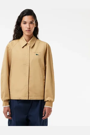 Lacoste Chamarra oversize de gabardina bordada