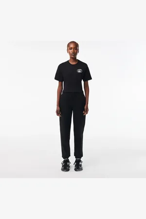 Lacoste Pantalones deportivos con bordado de pierna recta
