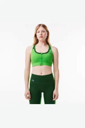 Lacoste Bralette elástico deportivo con Color Block y Cierre