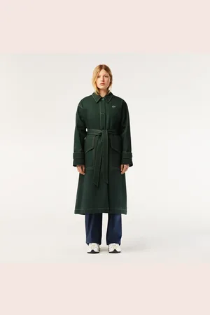 Lacoste Gabardina oversize de gabardina de algodón