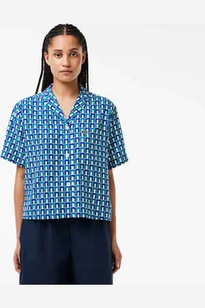 Lacoste Camisa extragrande con estampado de monograma