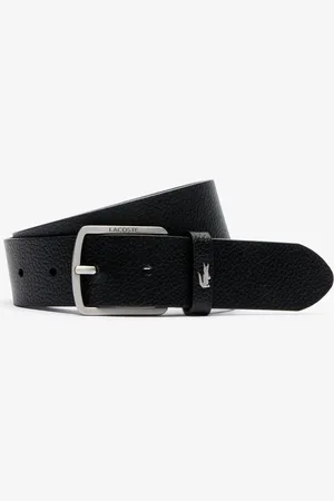 Lacoste Cinturón de piel granulada para hombre