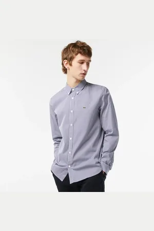 Lacoste Camisa para hombre regular fit de algodón a cuadros
