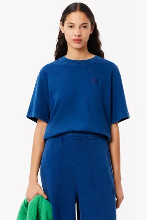 Lacoste Playera oversize de algodón con efecto lavado