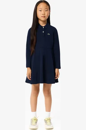 Lacoste Vestido polo de piqué elástico de manga larga