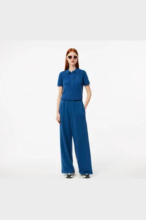 Lacoste Pantalones Anchos con Distintivo para Mujer