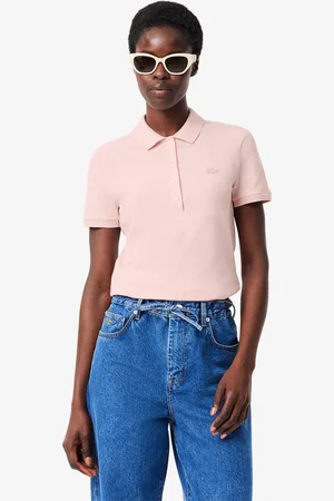 Lacoste Polo de Mini Piqué elástico L.12.D de Corte Slim para Mujer