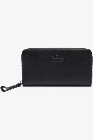 Lacoste Cartera de piel granulada City Court para mujer