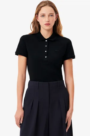 Lacoste Polo de Mini Piqué elástico L.12.D de Corte Slim para Mujer
