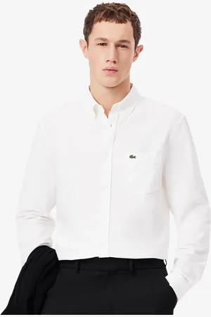 Lacoste Camisa Oxford de corte regular para hombre