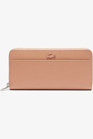 Lacoste Billetera Grande Chantaco de Piqué de Cuero para Mujer