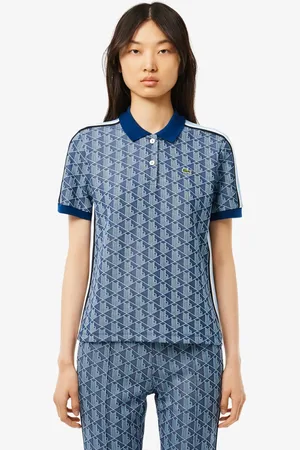 Lacoste Polo de corte slim con monograma para mujer