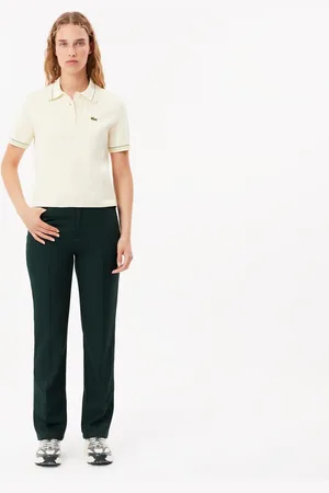 Lacoste Pantalones rectos con detalle de pespuntes