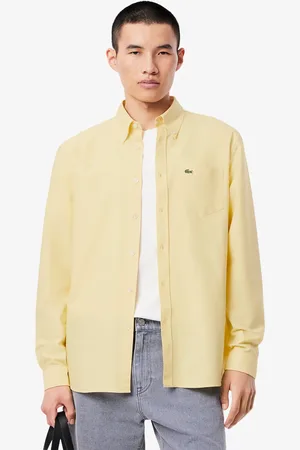 Lacoste Camisa Oxford de corte regular para hombre