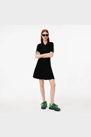 Lacoste Vestido tipo polo con Cierre y punto de canalé 3D