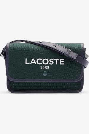 Lacoste Bolso satchel Heritage con cierre de solapa y lona para mujer