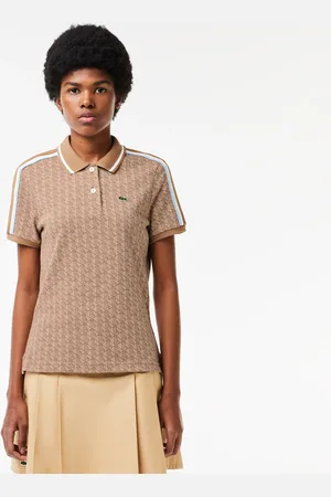 Lacoste Polo de corte slim en jacquard con monograma