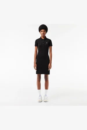 Lacoste Vestido ajustado de algodón acanalado