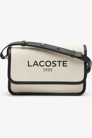 Lacoste Bolso satchel Heritage con cierre de solapa y lona para mujer