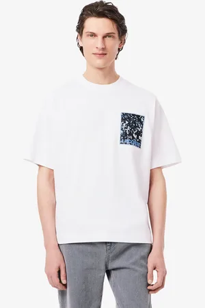Lacoste Playera de punto grueso y corte holgado para hombre