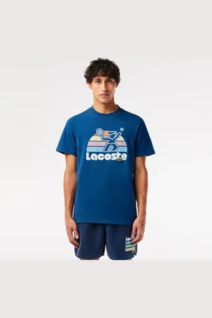 Lacoste Playera con estampado Tennis efecto lavado
