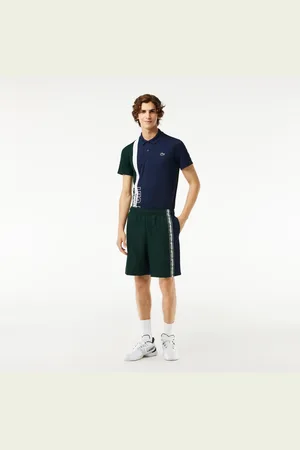 Lacoste Pantalón corto de tenis para hombre de corte regular de fibra reciclada