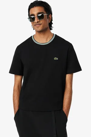 Lacoste Playera para hombre de corte regular en algodón con cuello de canalé