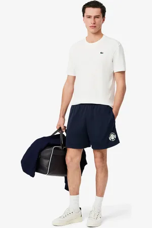 Lacoste Shorts de malla con estampado gráfico para hombre