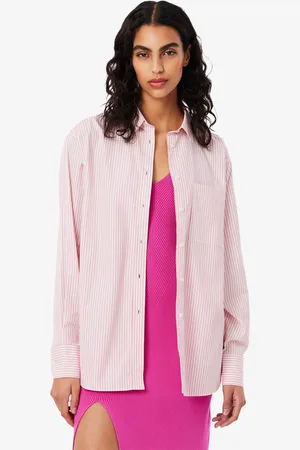 Lacoste Camisa Para mujer oversize de popelina de algodón