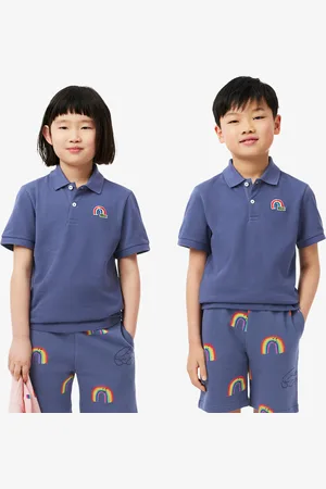 Lacoste Polo de petit piqué con detalles bordados para niños