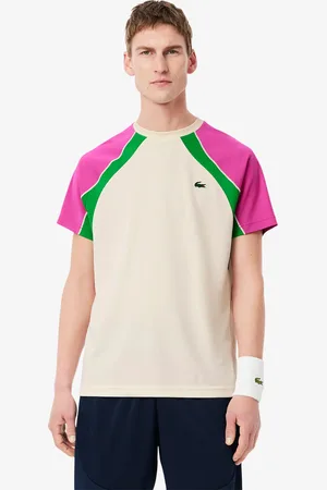 Lacoste Playera de tenis Ultra seco Colorblock para hombre