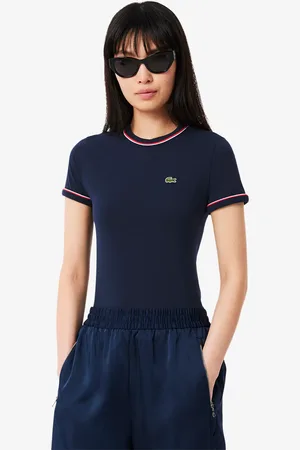Lacoste Playera de punto con detalles en contraste para mujer