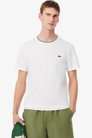 Lacoste Playera para hombre de corte regular en algodón con cuello de canalé