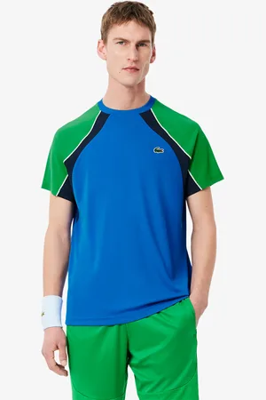 Lacoste Playera de tenis Ultra seco Colorblock para hombre