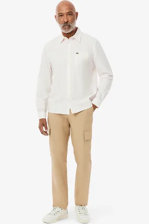 Lacoste Pantalones cargo de algodón ligero de corte regular para hombre