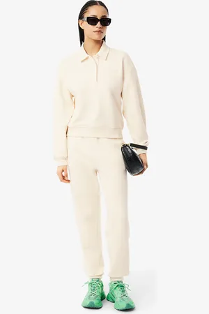 Lacoste Pantalones de polar con logo en relieve para mujer
