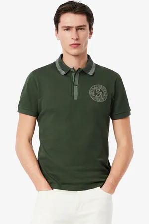 Lacoste Polo para hombre de corte regular L.12.12 con estampado de distintivos