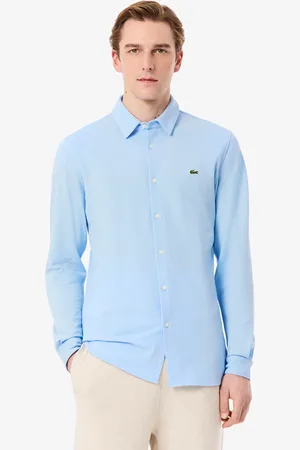 Lacoste Camisa para hombre slim fit en piqué de algodón