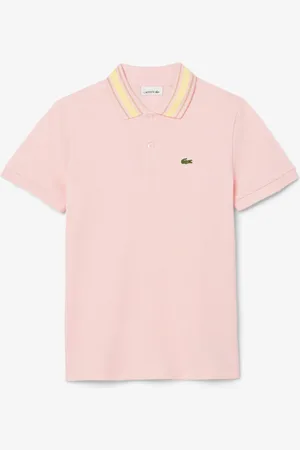Lacoste Polo de Petit Piqué con Cuello a Rayas para Niños