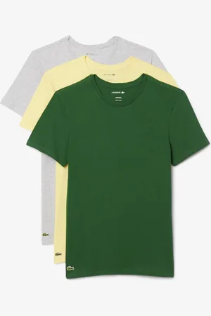 Lacoste Pack de 3 camisetas de estar por casa ajustadas para hombre