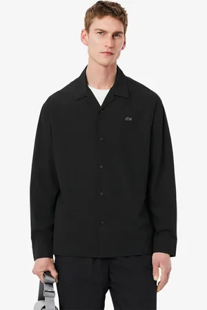 Lacoste Camisa perforada ligera y de corte relajado para hombre
