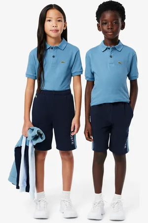 Lacoste Shorts de tela con Color Block para niños