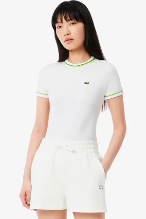 Lacoste Playera de punto con detalles en contraste para mujer