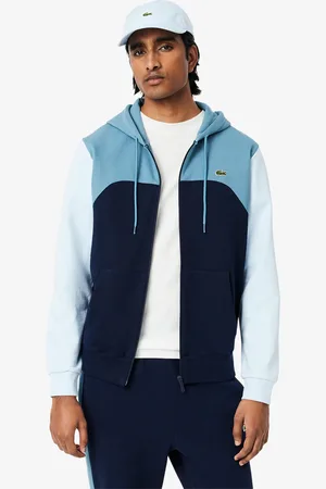 Lacoste Sudadera con gorro y Cierre para hombre con Color Block