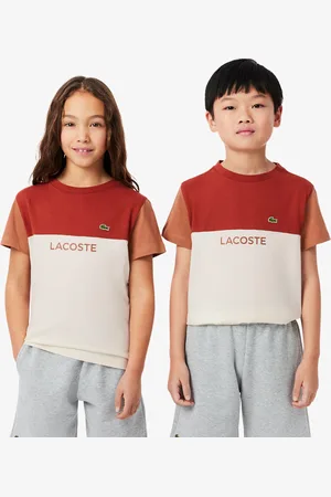 Lacoste Playera de algodón con Color Block para niños