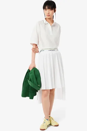 Lacoste Falda midi plisada asimétrica para mujer