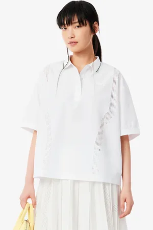 Lacoste Polo extragrande de tejido técnico para mujer