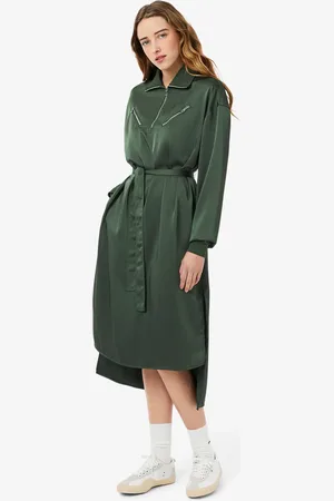 Lacoste Vestido Para mujer de manga larga con cinturón