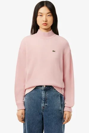 Lacoste Suéter Relaxed Fit De Lana Cardada Con Cuello Alto
