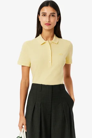 Lacoste Polo de Mini Piqué elástico L.12.D de Corte Slim para Mujer